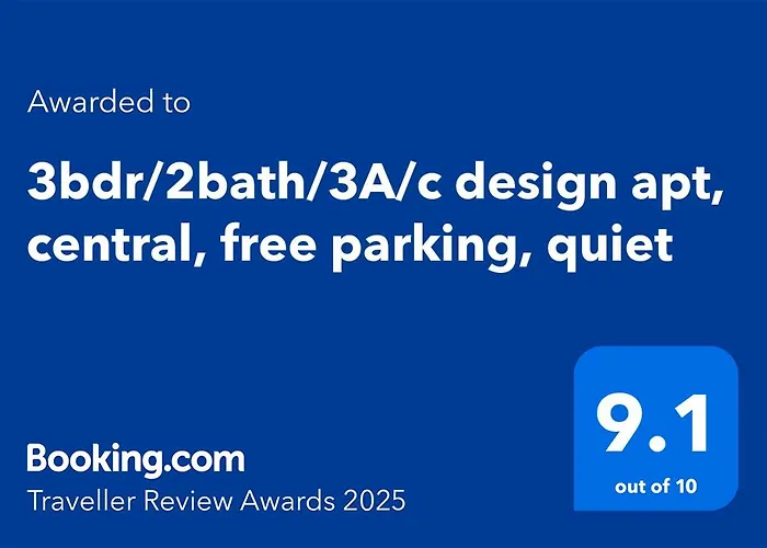 3Bdr-2Bath-3Ac Design Apt, Central, Secured Parking, Quiet